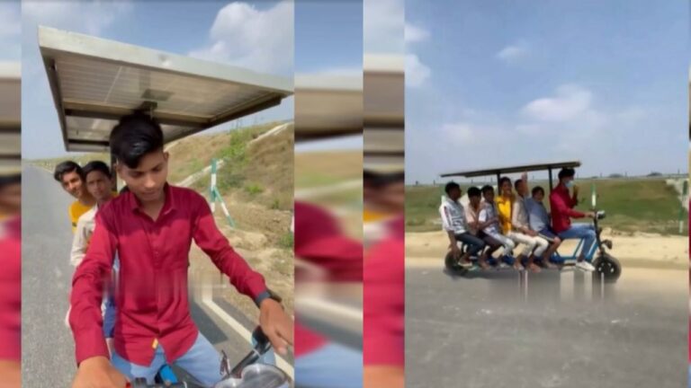 Seven Seater Gaadi Video: लो जी मार्केट में आ गई धूप से चलने वाली 7 सीटर गाड़ी, गांव के लड़के का गज़ब कारनामा, देखें वीडियो
