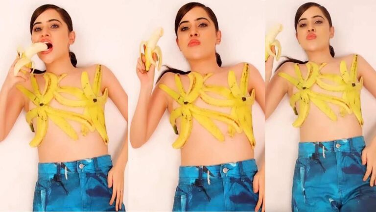 ओह माई गॉड..ये क्या? Urfi Javed ने केले के छिलके से बना डाली ऐसी ड्रेस, वीडियो देख लोगों की फटी रह गईं आंखें