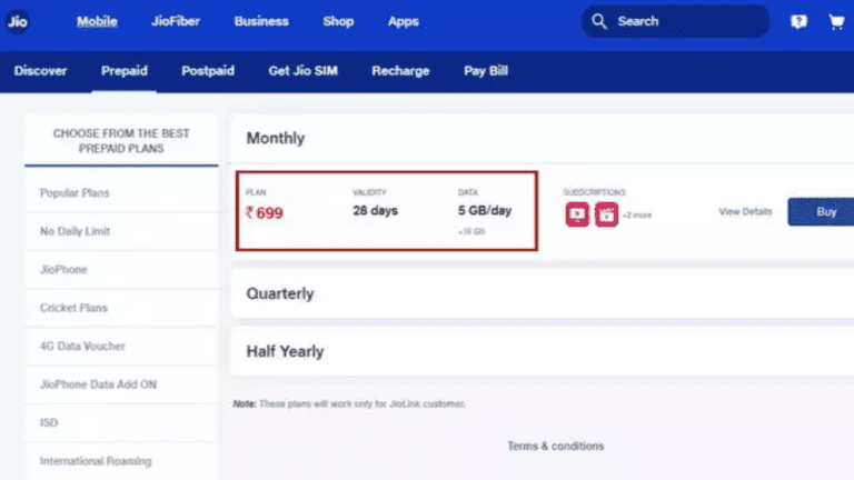 Jio Plan: आ गया 5GB डेली डेटा पैक वाला रिचार्ज प्लान साथ में मिलेंगे ये बेनिफिट्स भी, कीमत बस इतनी